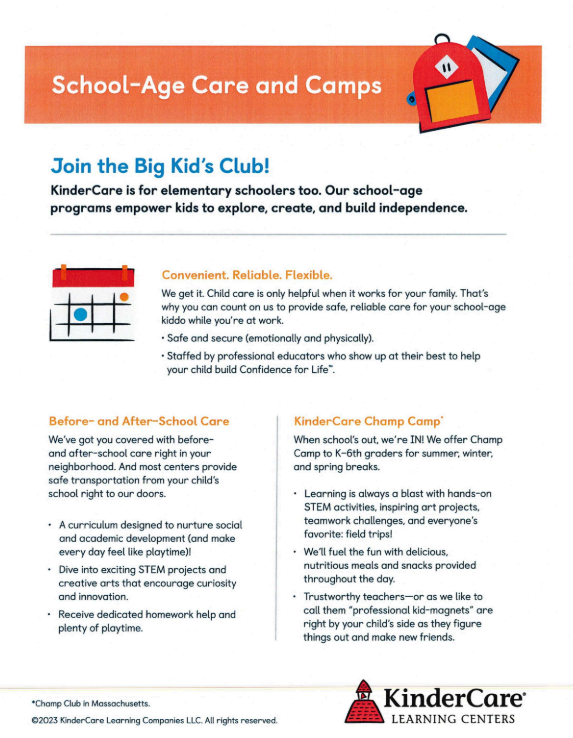 School-Age Care and Camps KinderCare
