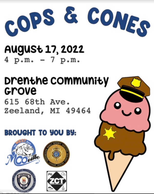 Cops and Cones 8/17 at Drenthe Grove Park