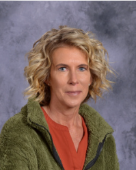 portrait of curly-haired blonde woman