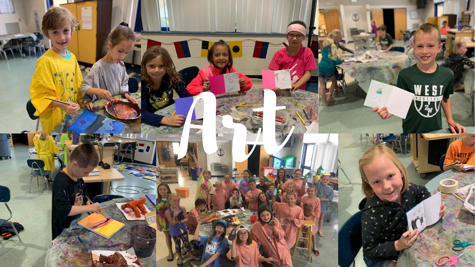 Children doing art