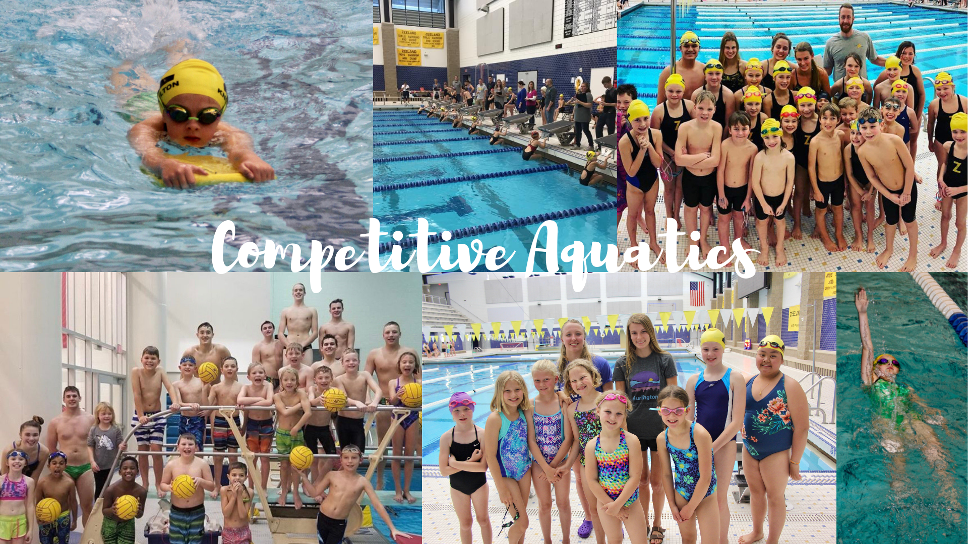swimming and splashball group pictures