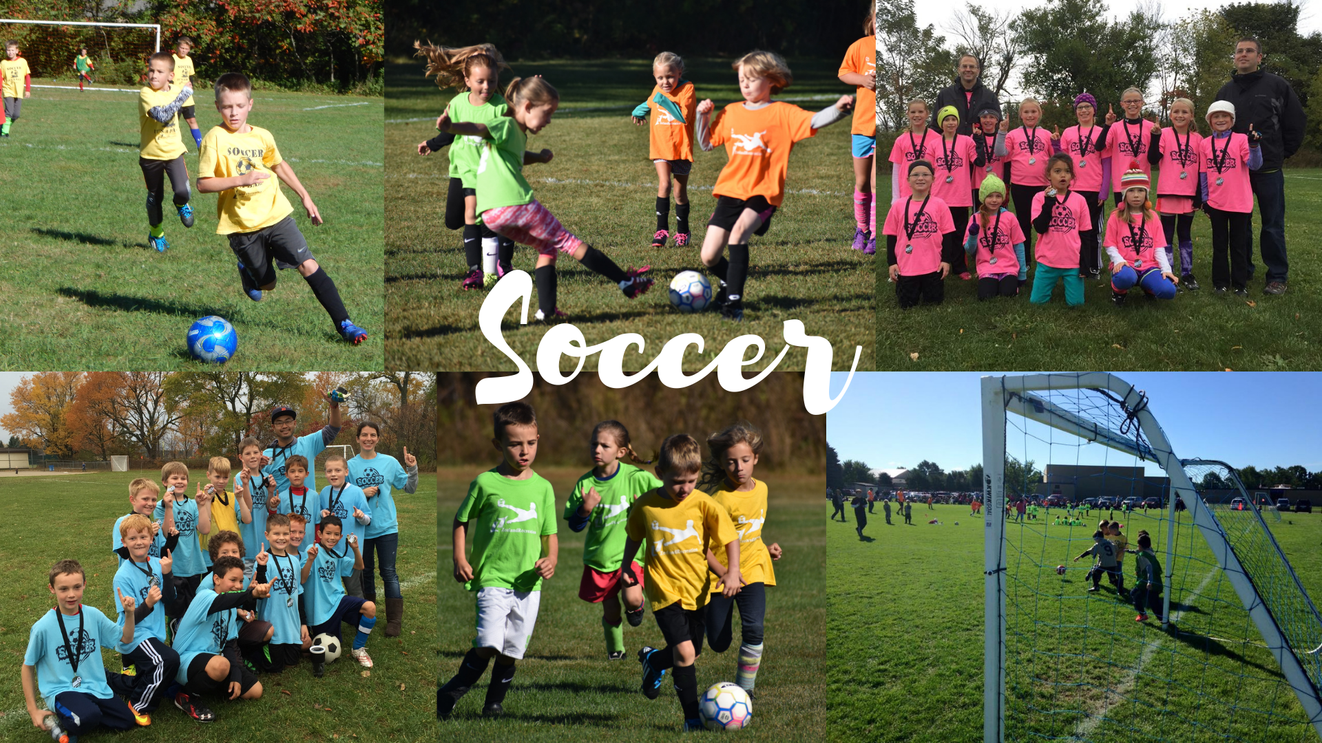 boys and girls playing soccer